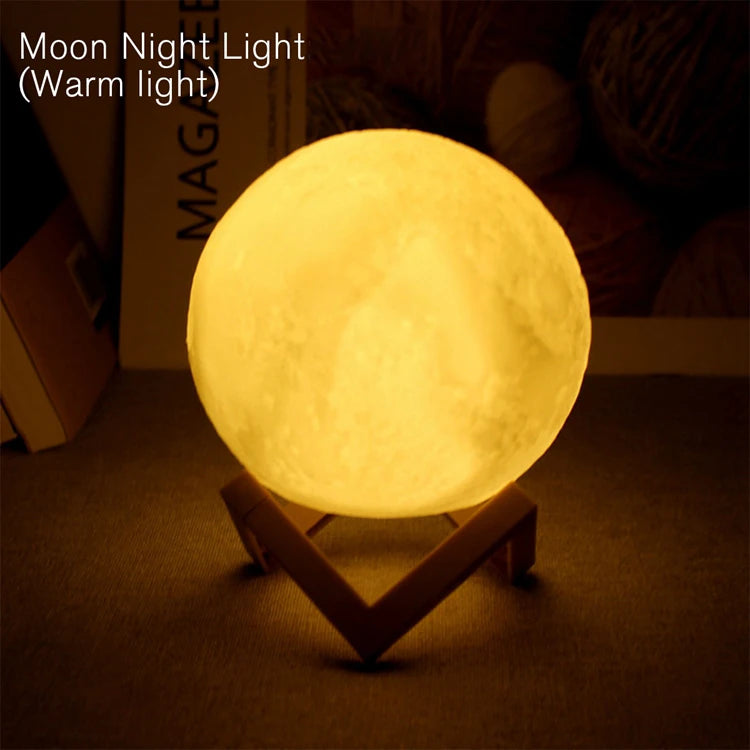 Moon Light LED Book Light Galaxy Night Lamp For Kids Bedroom Decor