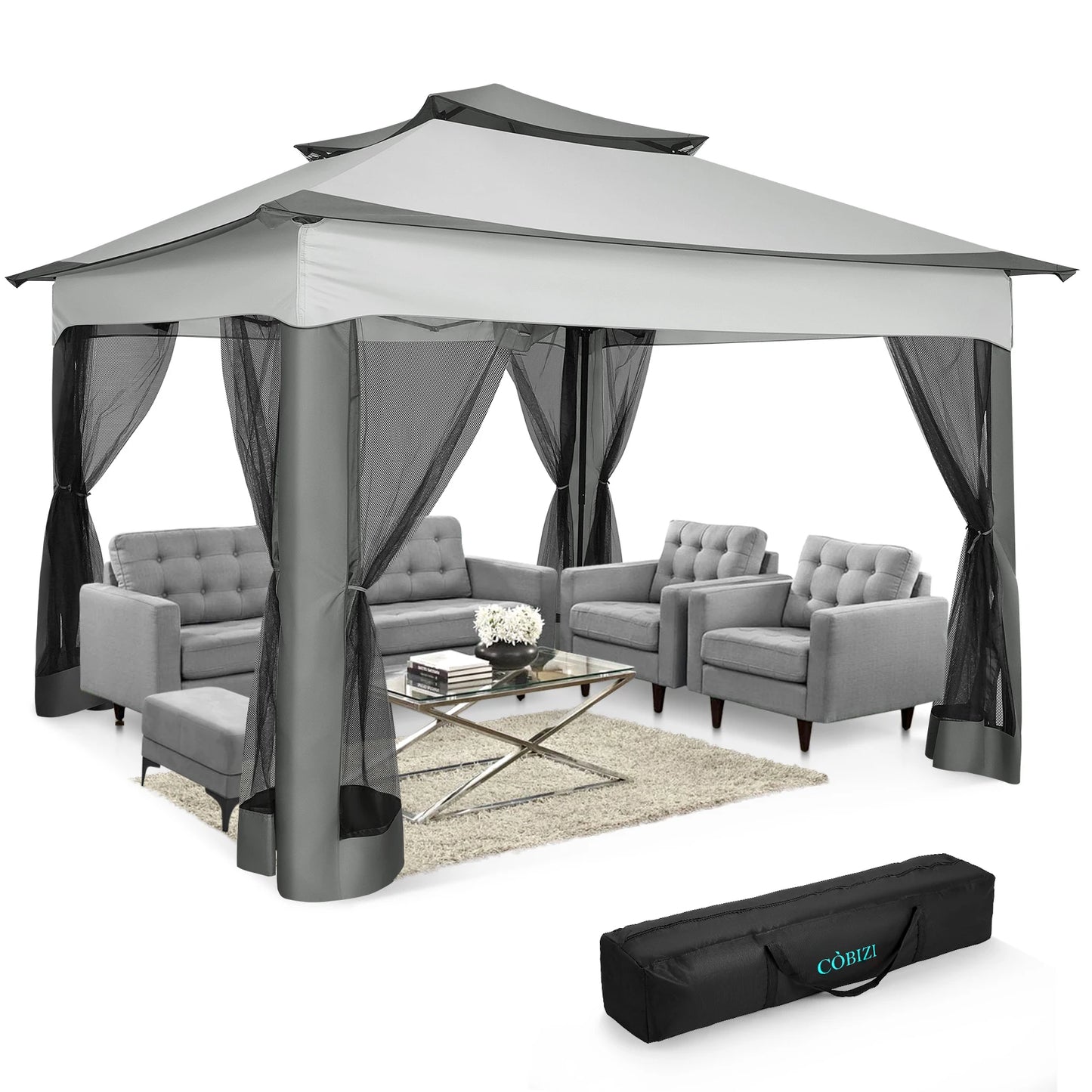 Step into instant shade and bug-free comfort with your new pop-up gazebo designed for effortless outdoor living.