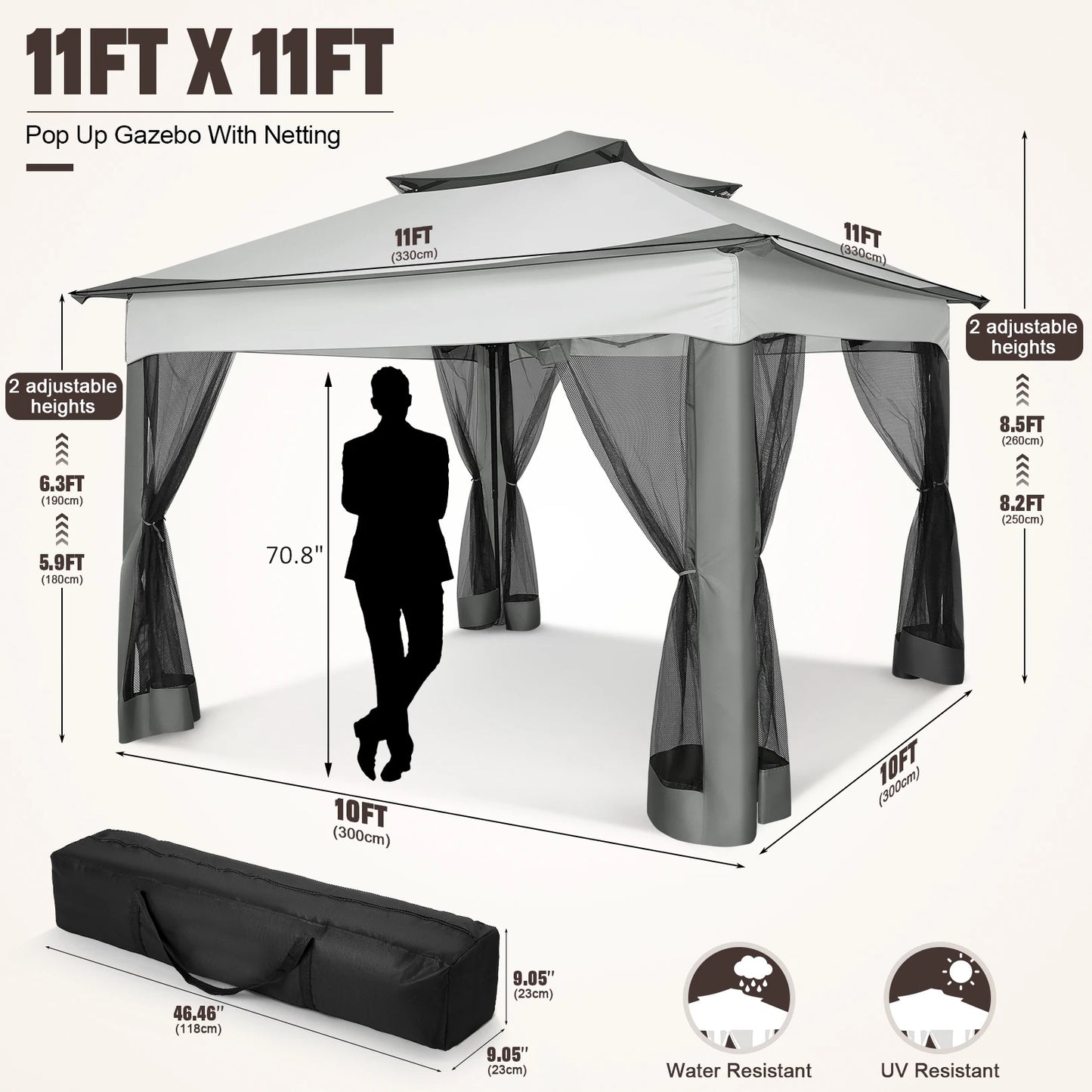 Step into instant shade and bug-free comfort with your new pop-up gazebo designed for effortless outdoor living.