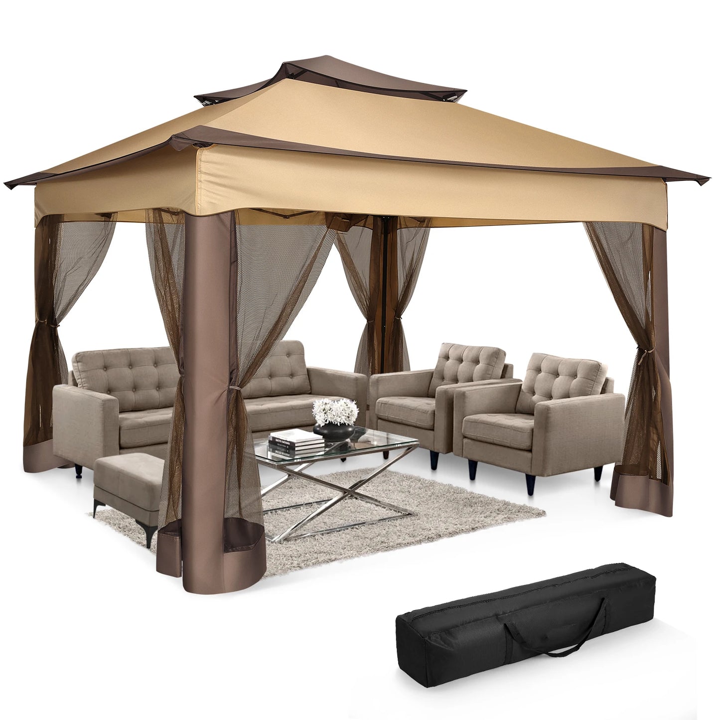 Step into instant shade and bug-free comfort with your new pop-up gazebo designed for effortless outdoor living.