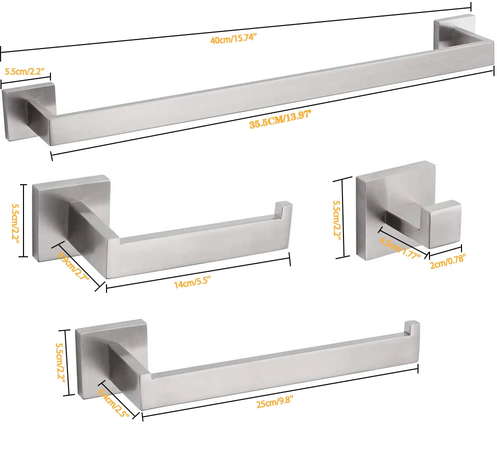 Elevate your bathroom with a sleek stainless steel bath hardware set that blends form and function.