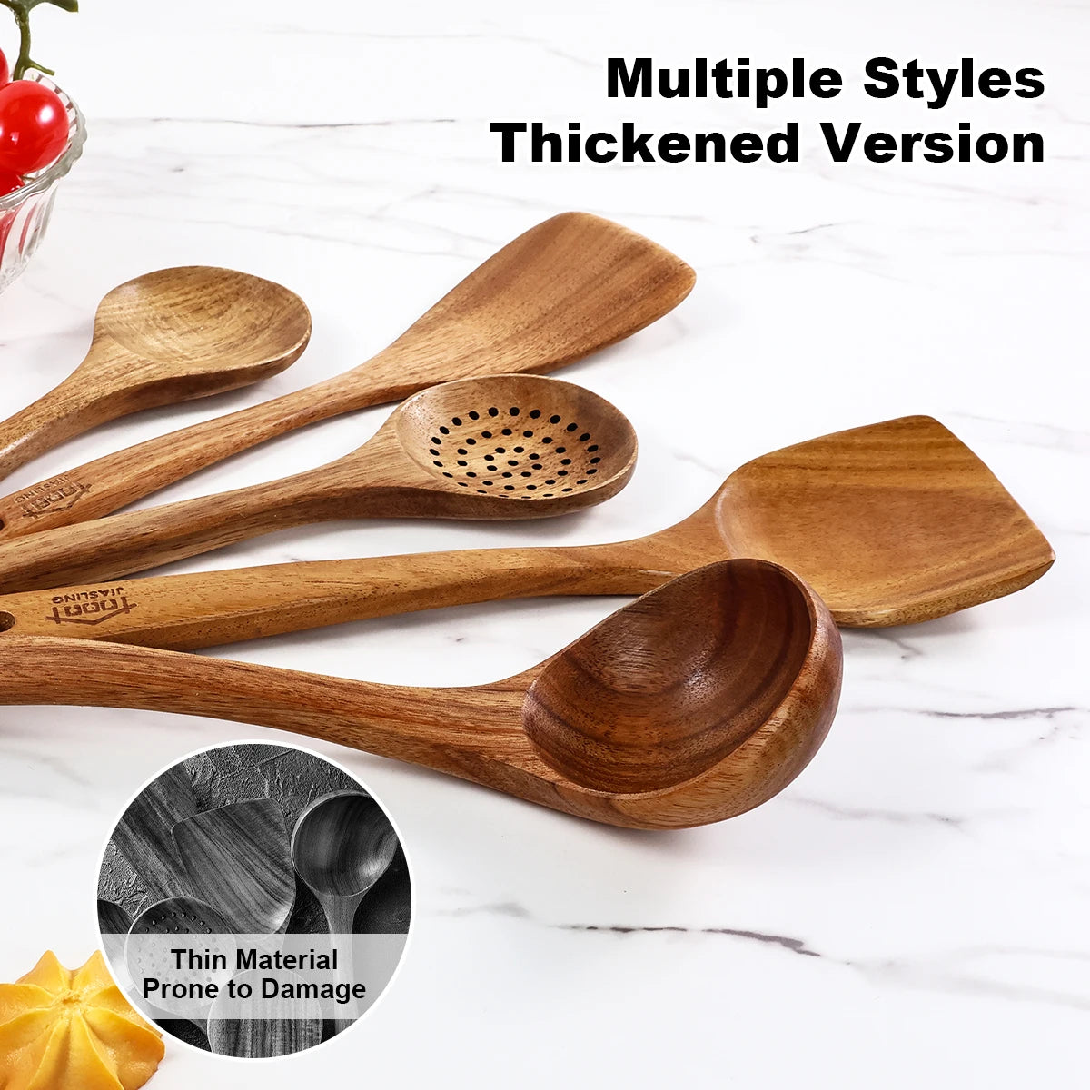 Elevate your kitchen routine with a 5-piece wooden utensil kit that blends natural charm with practical everyday performance.