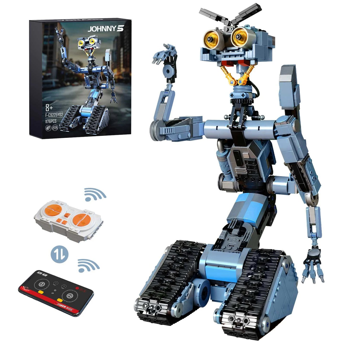 1176 Pieces Johnny 5 Robot Building Blocks Set With Remote Control