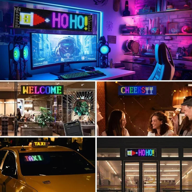 Huge Bright Devil Eye LED Sign Programmable Scroll Display for Store and Car