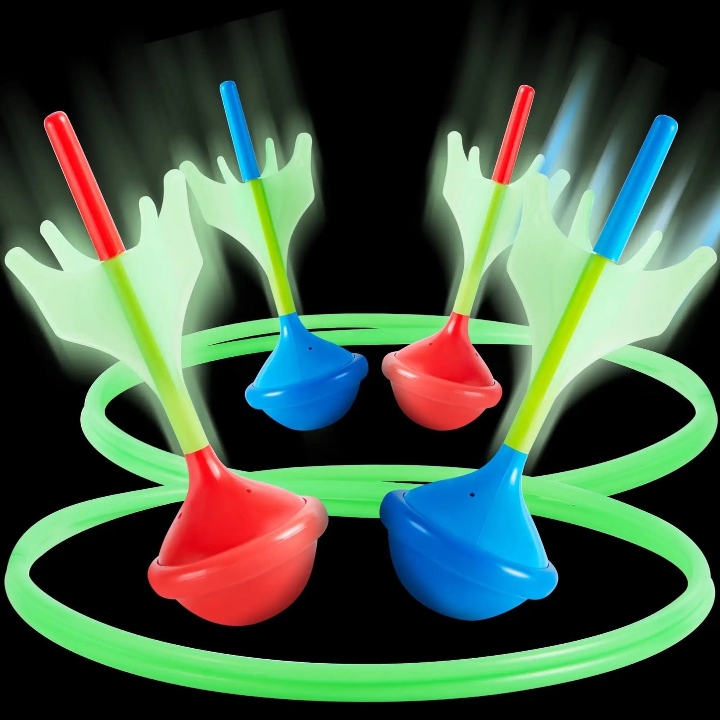 Joyfy 6 Pcs Lawn Darts Set Glow In The Dark Yard Games For Kids And Adults
