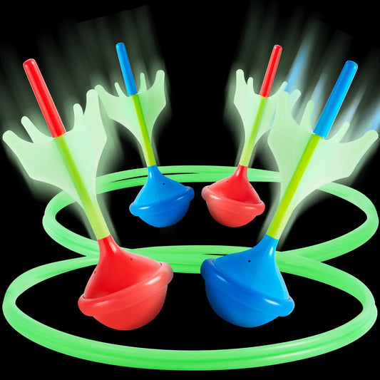 Joyfy 6 Pcs Lawn Darts Set Glow In The Dark Yard Games For Kids And Adults