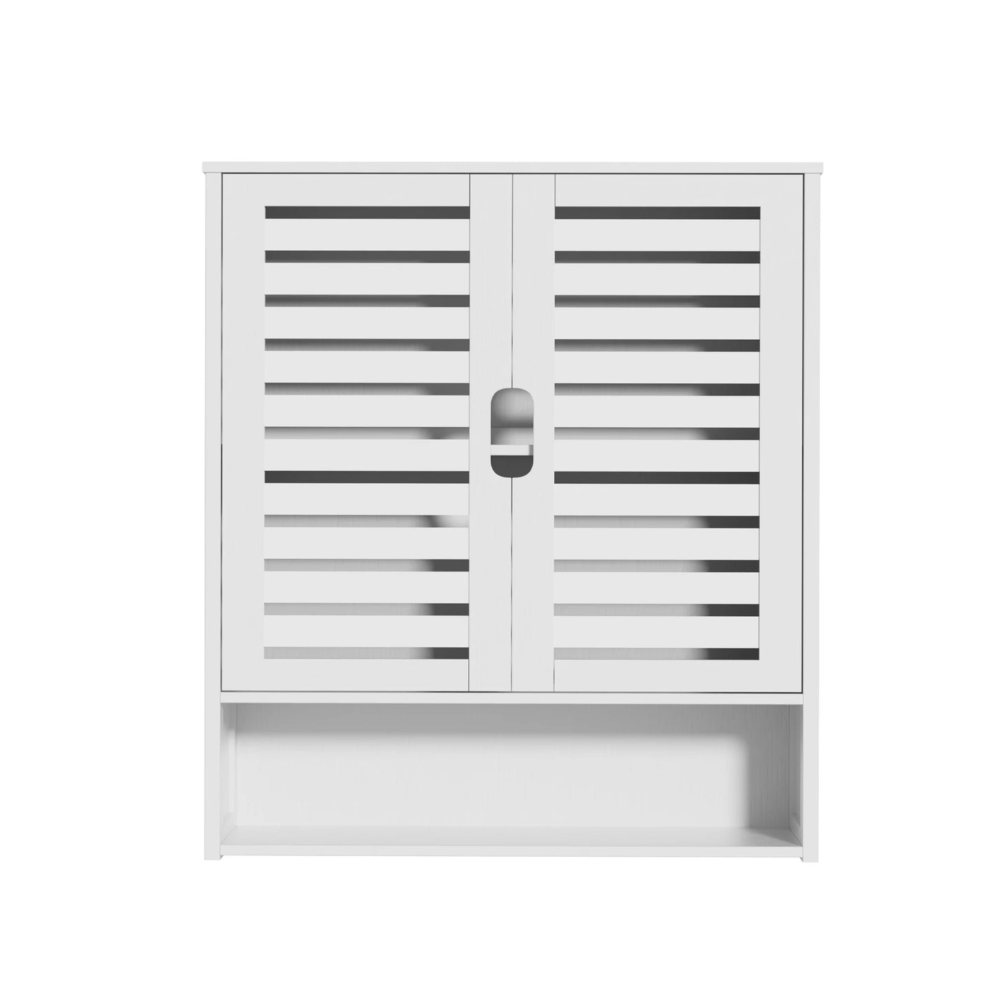 Wall Mounted Bamboo Bathroom Medicine Cabinet With Storage Shelf