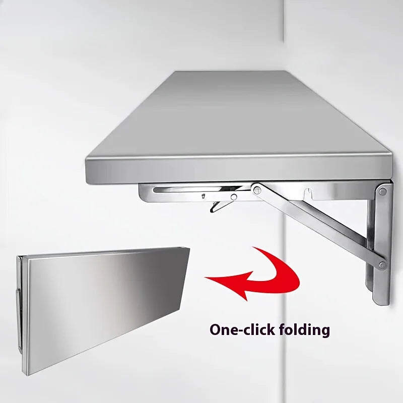 Stainless Steel Wall Mounted Foldable 4 Tier Kitchen Shelf