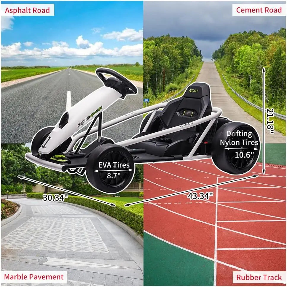 Ride On Go Kart 24V Dual 300W Motors For Teens Outdoor Toy