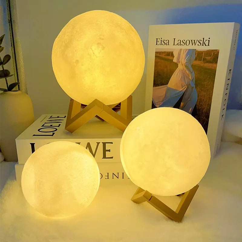 Moon Light LED Book Light Galaxy Night Lamp For Kids Bedroom Decor