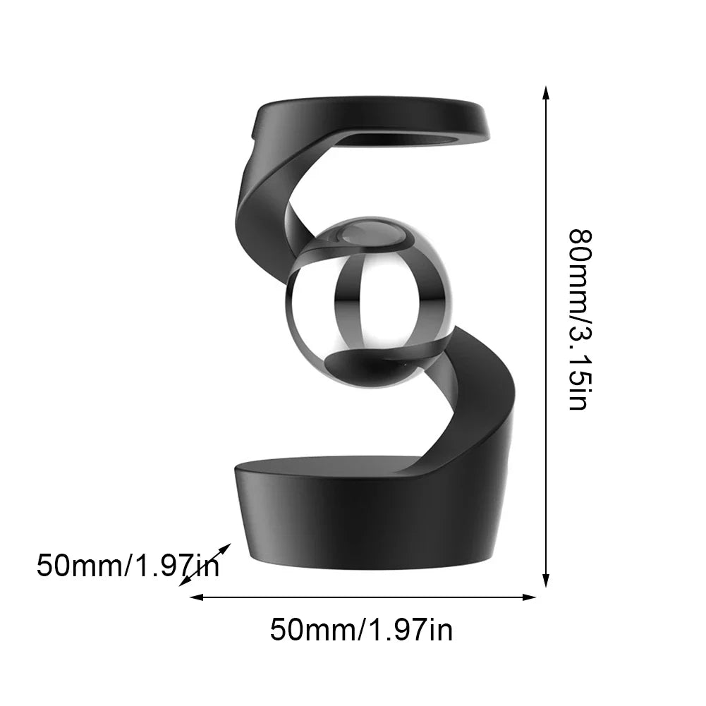 Gravity Defying Kinetic Desk Toy Suspended Gyroscope For Office Decor