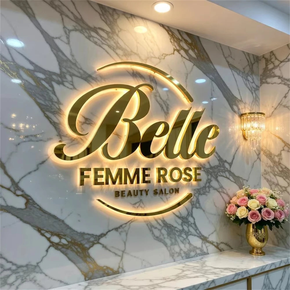 Make your storefront unforgettable with a 3D illuminated backlit sign that elevates your brand day and night.