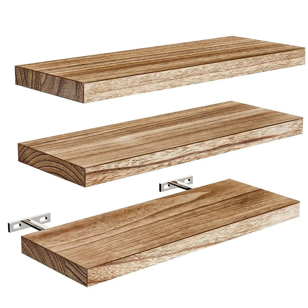Wall Mounted Wooden Shelf For Living Room Bookshelf Straight Line Design