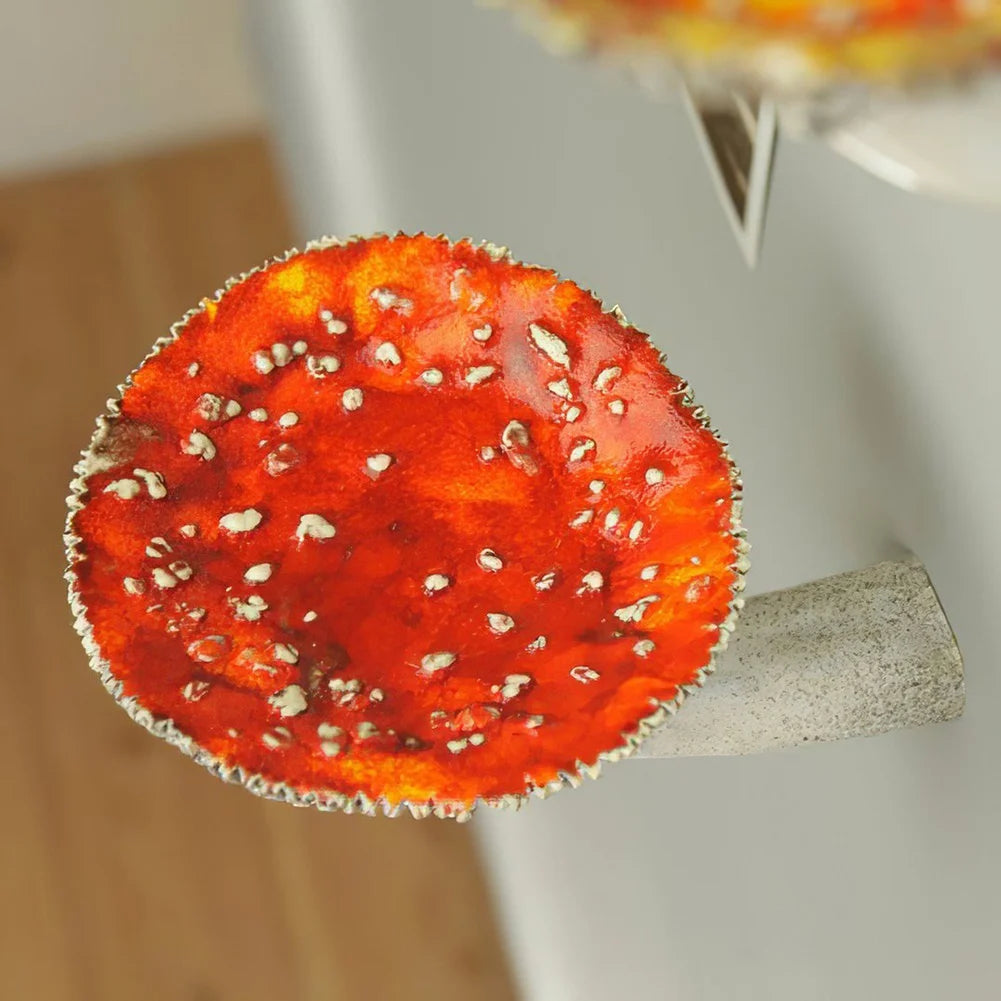 Resin Amanita Floating Shelf 7 10 13 Cm Wall Mounted Mushroom Keys Holder