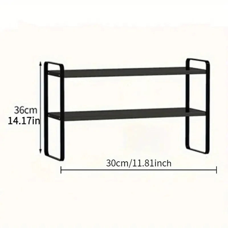 Elevate your workspace with this sleek, space-saving two-tier desk shelf that puts your essentials within easy reach.