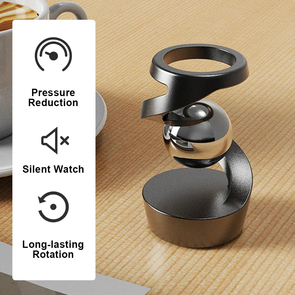 Gravity Defying Kinetic Desk Toy Suspended Gyroscope For Office Decor