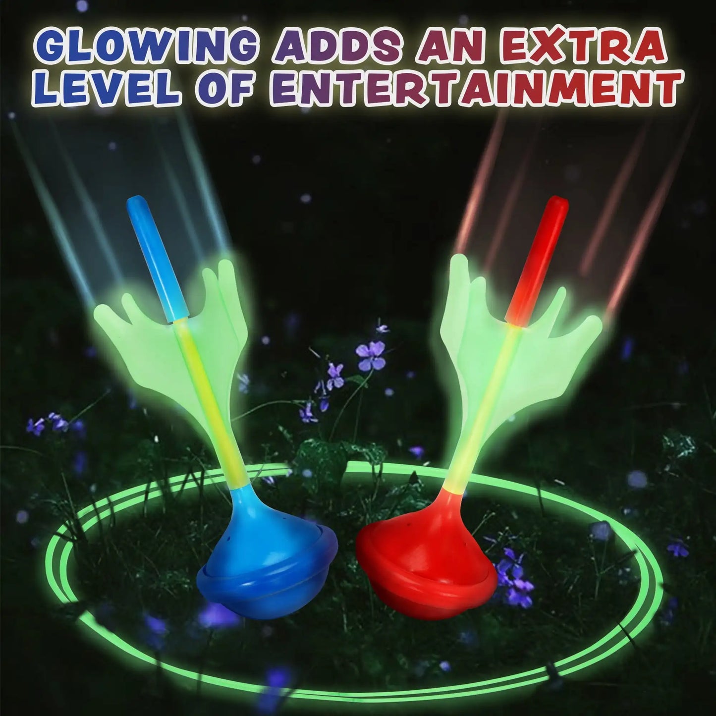 Joyfy 6 Pcs Lawn Darts Set Glow In The Dark Yard Games For Kids And Adults