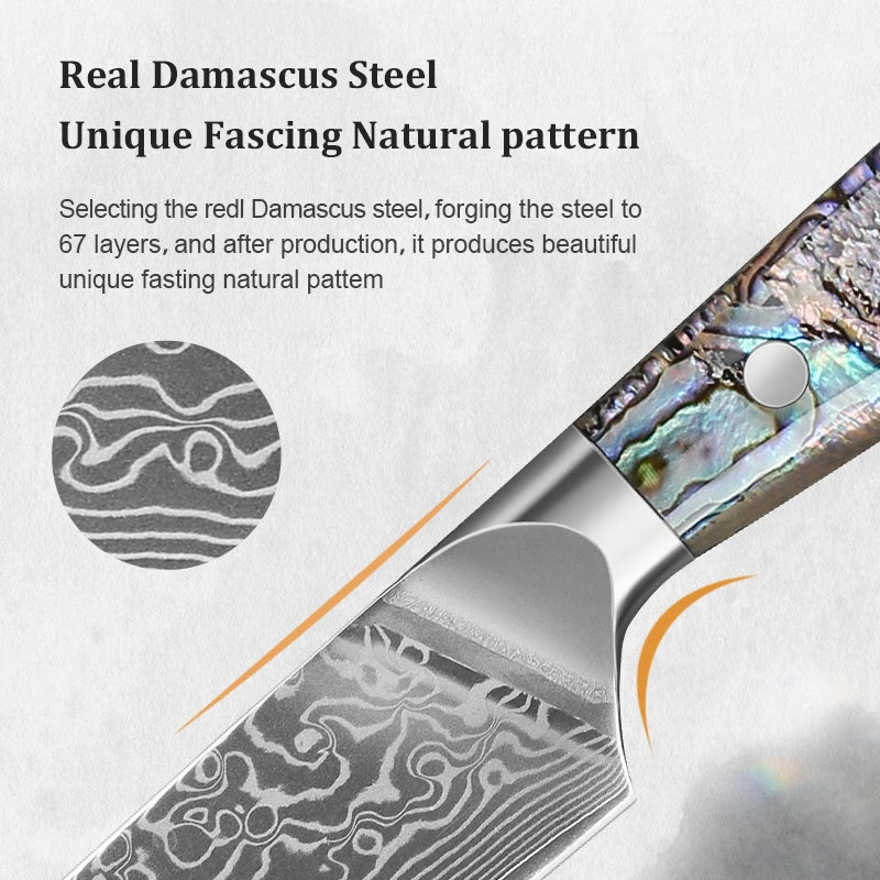 1 To 7 Piece Kitchen Chef Knife Set Japanese Damascus Steel Professional Knives