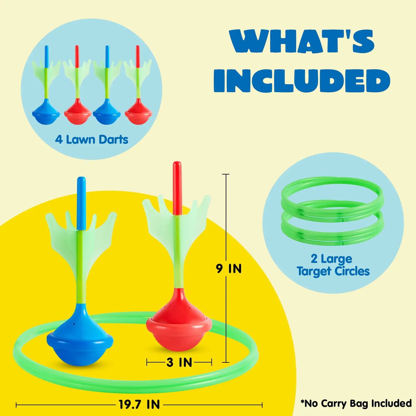 Joyfy 6 Pcs Lawn Darts Set Glow In The Dark Yard Games For Kids And Adults
