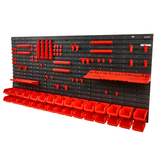 SucceBuy Wall Mounted Storage Bins 30 To 48 Bins Parts Rack Organizer