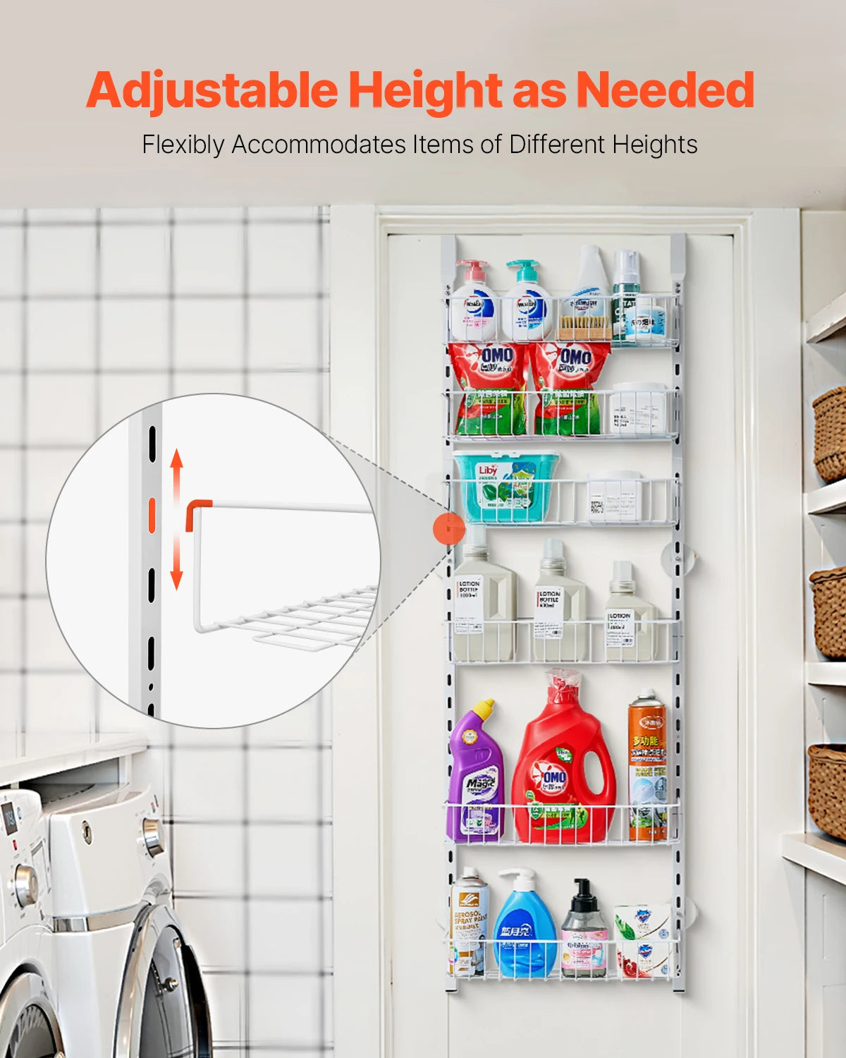Turn clutter into clarity with a versatile over-the-door pantry organizer that grows with your space, helping you see every bottle, jar, and snack at a glance.