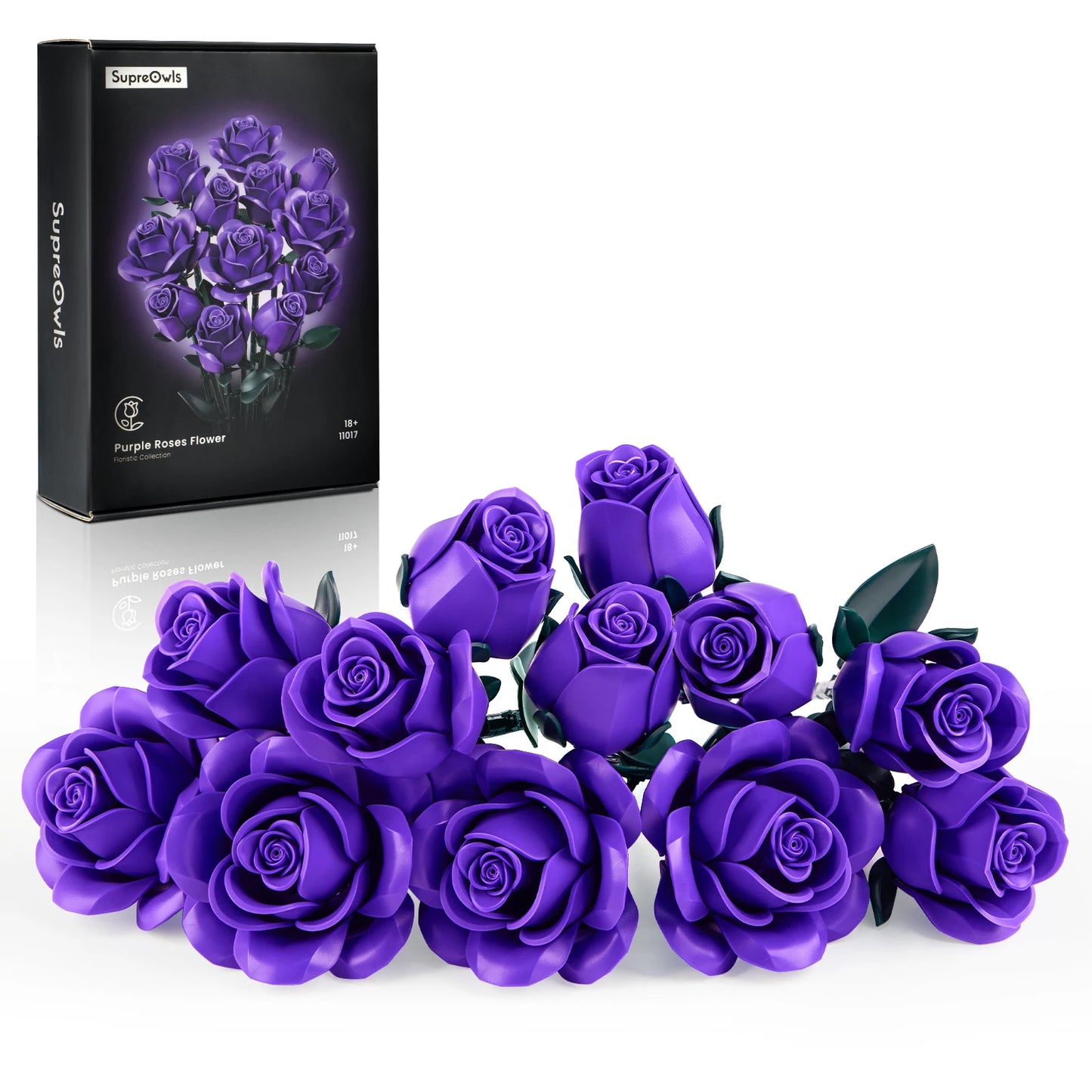 Roses Bouquet Building Blocks Set Lego Compatible Artificial Flowers Home Decor