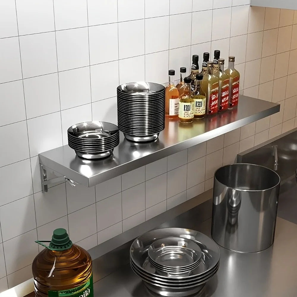 Stainless Steel Wall Mounted Foldable 4 Tier Kitchen Shelf