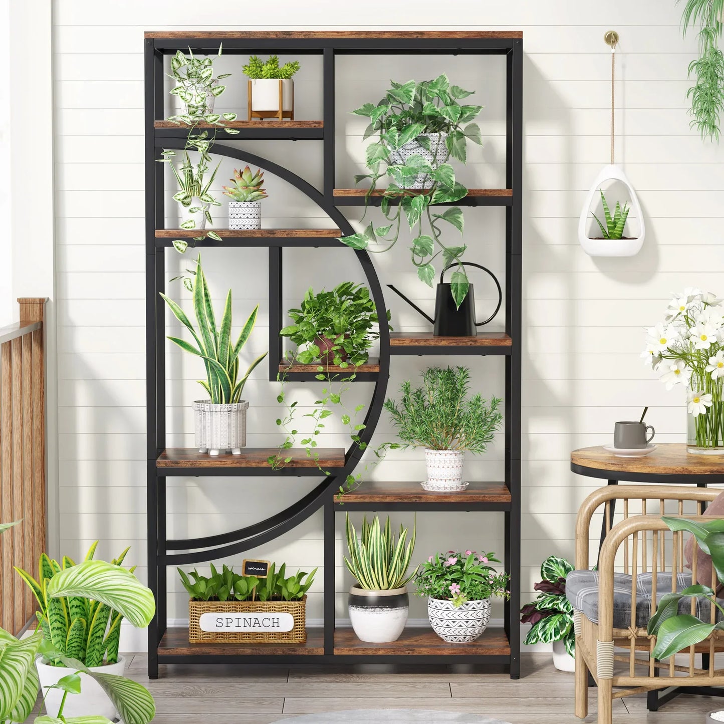 Tribesigns Industrial 5-Tier Etagere Bookcase Freestanding Shelf
