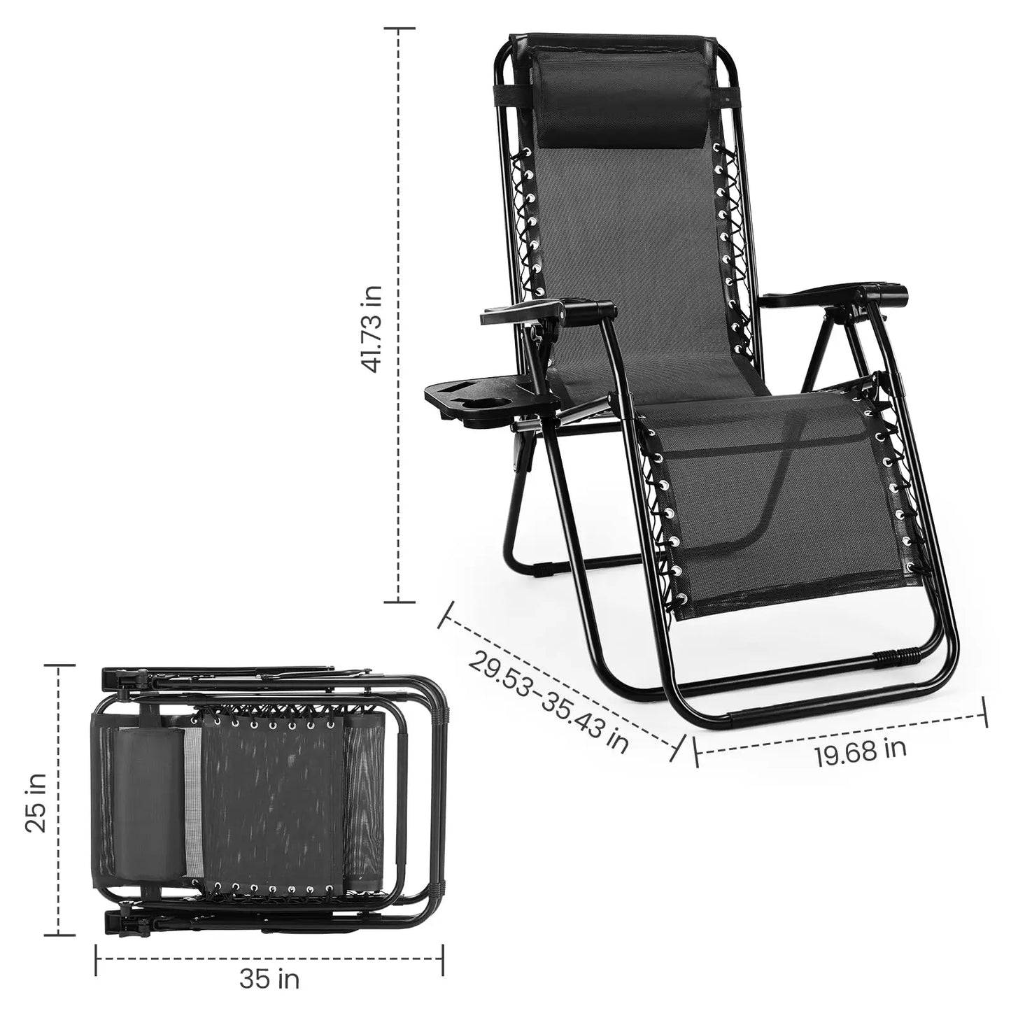 Escape into effortless relaxation with a recliner that curves to your body, providing true weightlessness and calm moments under the open sky.
