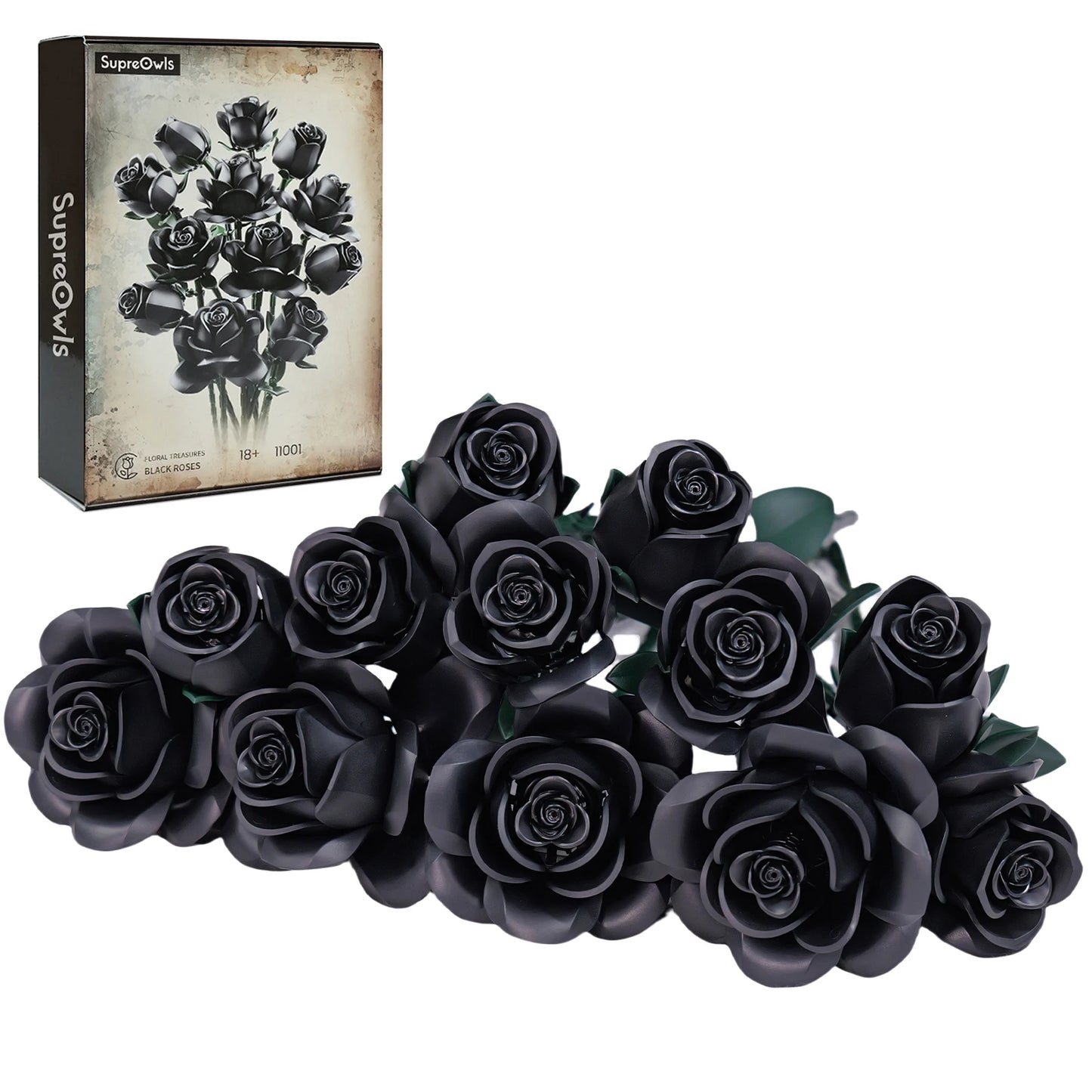 Roses Bouquet Building Blocks Set Lego Compatible Artificial Flowers Home Decor