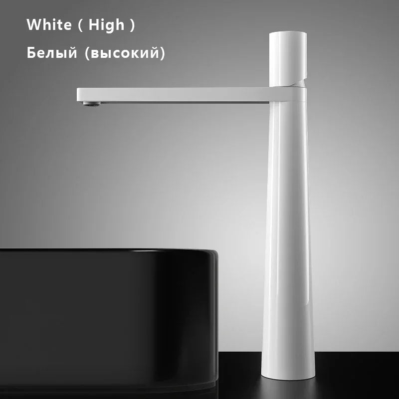 Brushed Gold Basin Faucet Brass Bathroom Sink Mixer Single Hole Deck Mounted