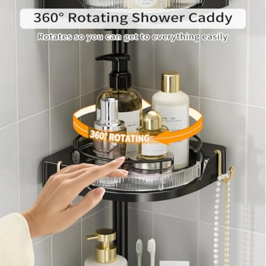 Upgrade your shower storage with a versatile, space-saving caddy that rotates to reach every bottle effortlessly and keeps your grooming essentials neatly organized in a compact corner.