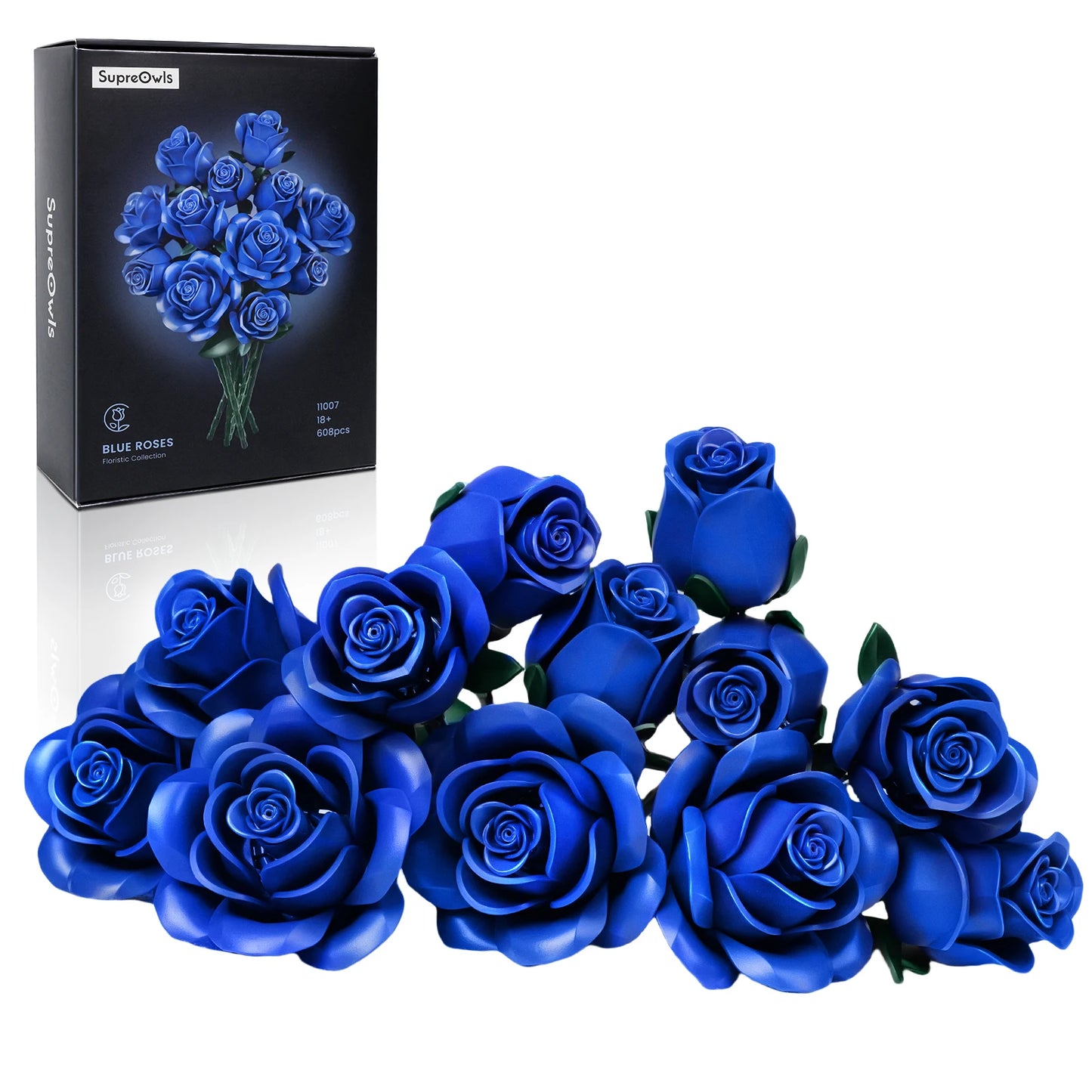 Roses Bouquet Building Blocks Set Lego Compatible Artificial Flowers Home Decor