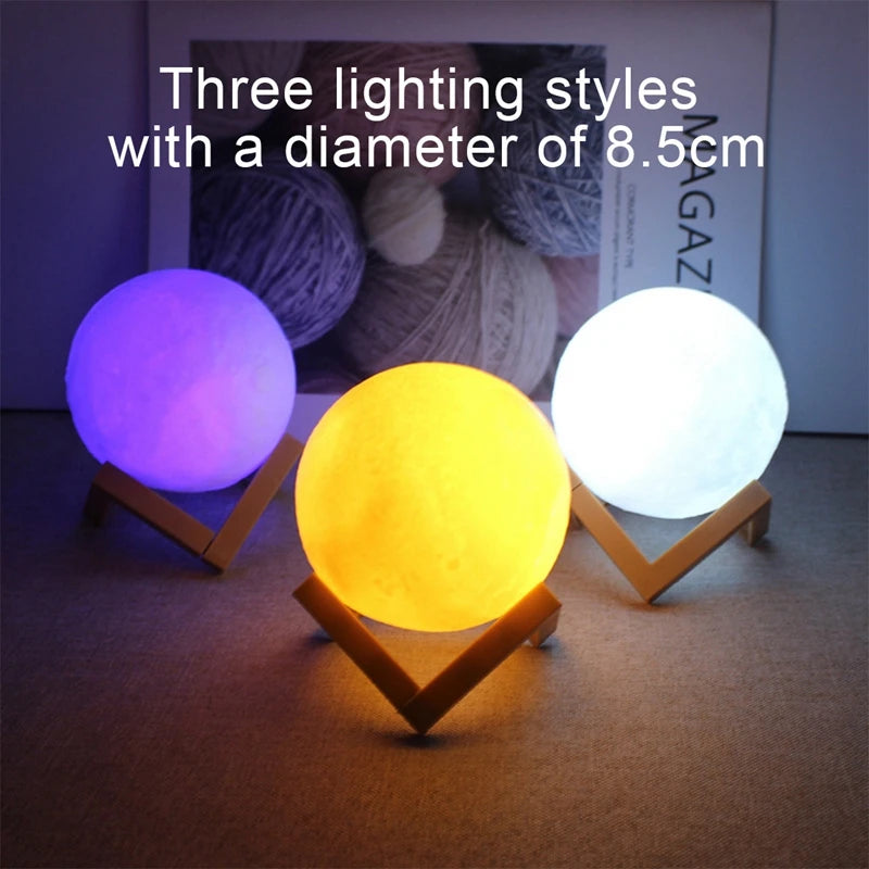 Moon Light LED Book Light Galaxy Night Lamp For Kids Bedroom Decor