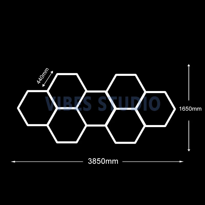 Hexagon LED Garage Light 6500K Honeycomb Ceiling Tube Lighting For Home Workshop