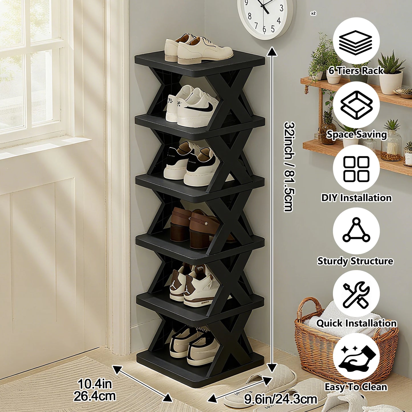 Detachable Shoe Rack Storage Organizer Multilayer Shoe Cabinet For Home