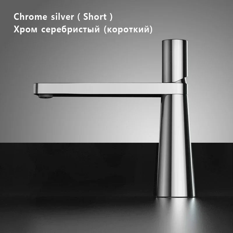 Brushed Gold Basin Faucet Brass Bathroom Sink Mixer Single Hole Deck Mounted