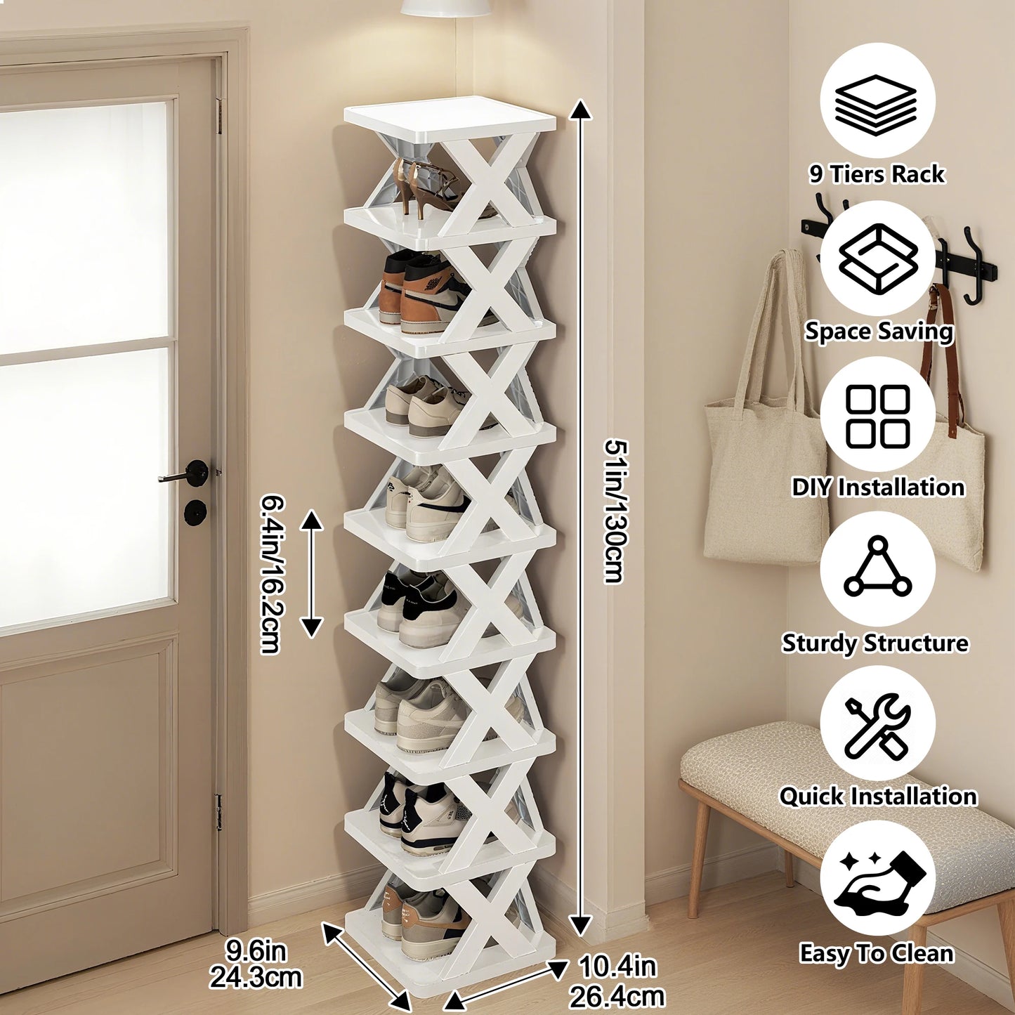 Detachable Shoe Rack Storage Organizer Multilayer Shoe Cabinet For Home